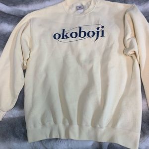 Light yellow Okoboji sweatshirt